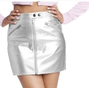 Wild Fable Silver Mini Skirt
